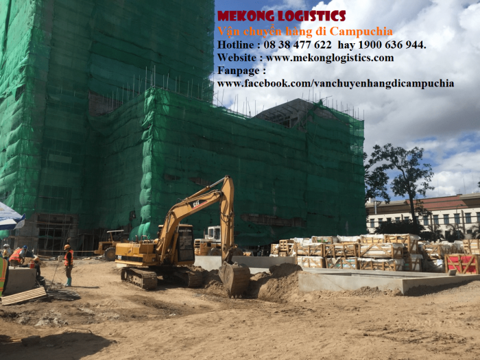 13 chuyển hàng công trình đi Campuchia