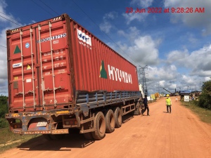 Mekong Logistics giao hàng nguyên xe container tại Campuchia
