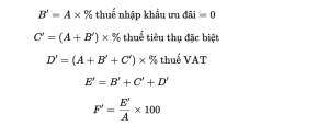 Công thức tính thuế nhập khẩu khi có C/O